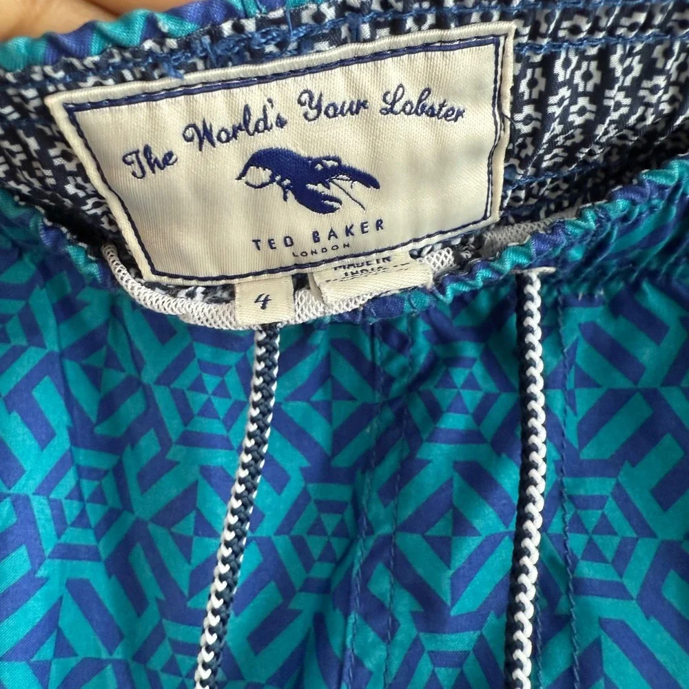 Ted Baker London The World's Your‎ Lobster Swim Trunks Mens size 4